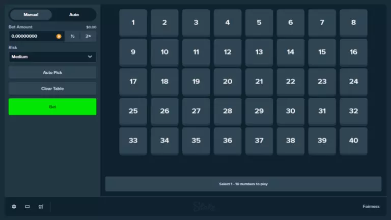 Play Keno on Stake.US today!