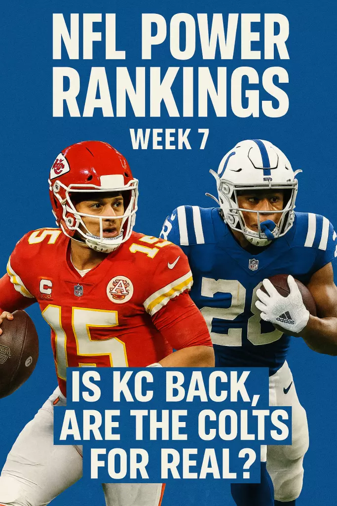 Week 7 Nfl Ranking NFL Power Rankings Week 7 | Are the Colts for Real?