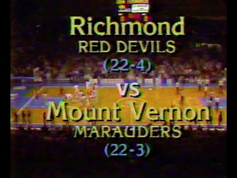 Video: Mt Vernon Marauders vs Richmond Red Devils - 1987 Boys Basketball Ind Hinkle Semi-State Championship