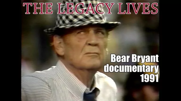 Video: Bear Bryant documentary 1991 - The Legacy Lives (VHS)
