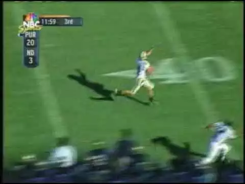 Video: Purdue at Notre Dame 2004 - Orton to Stubblefield