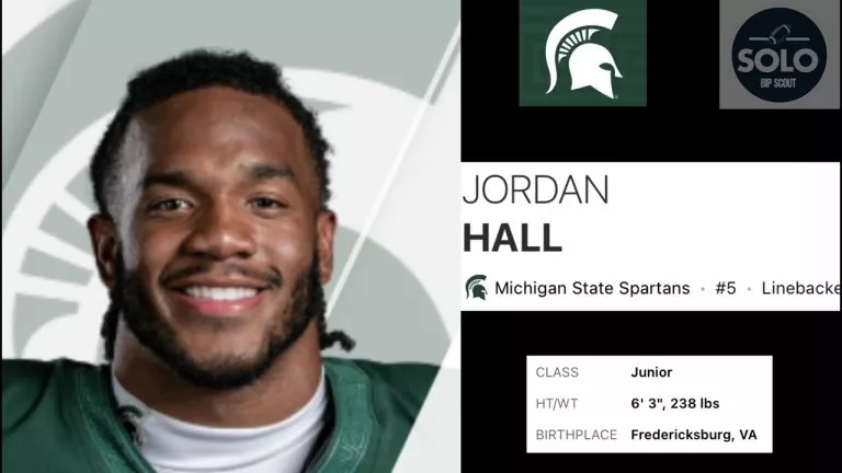Video: Jordan Hall LB #5 MSU - 2026 Watchlist