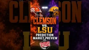 Video: NCAA Football LSU vs Clemson: Prediction Market Preview #predictionmarkets #clemsonfootball #lsu