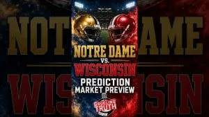 Video: NCAA Football Notre Dame vs Wisconsin: Market Preview and Prediction #predictionmarkets #notredame