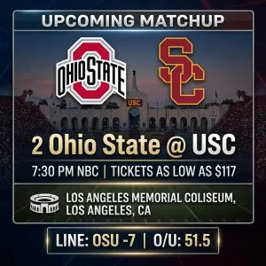 NCAA Week 9 No. 2 Ohio State @ USC Football Game Preview: Prediction, Betting Odds & 4 Prop Bets