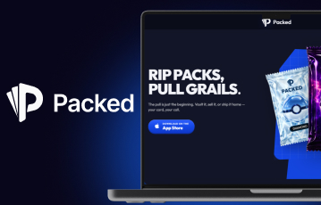 Play Packed homepage displaying app download option